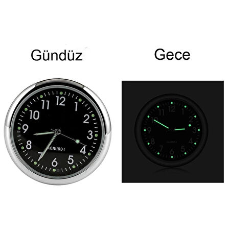 Araç Saati Araba Tekne Bisiklet Ofis İçin Şık Pratik Tasarım Aydınlık Mini Kuvars