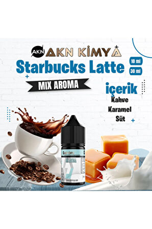 Starbucks Latte Mix Aroma Kahve Karamel Süt Gıda Aroması 10 ml