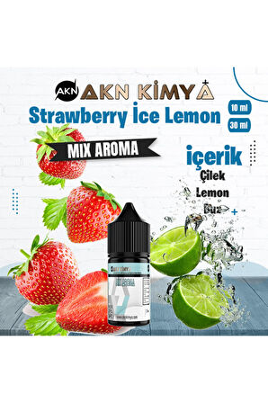 Strawberry İce Lemon Mix Aroma Yabanmersini Çilek Limon Buz Gıda Aroması 10 ml