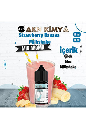 Strawberry Banana Milkshake Mix Aroma Çilek Muz Gıda Aroması 10 ml