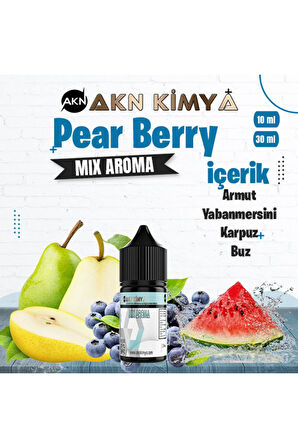 Pearberry Mix Aroma Armut Yabanmersini Karpuz Buz Gıda Aroması 10 ml