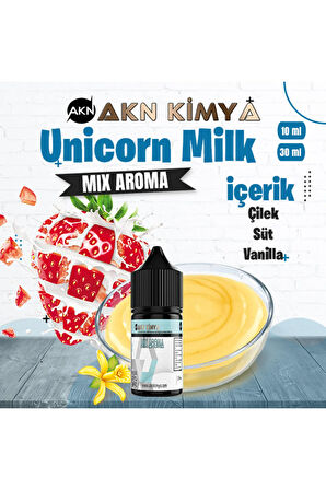 Unicorn Milk Cutwood Mix Aroma Çilek Süt Vanilya Gıda Aroması 10 ml