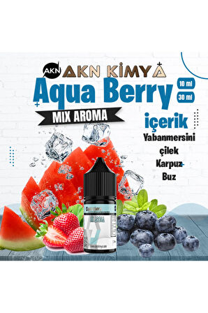 Aquaberry Mix Aroma Yabanmersini Çilek Karpuz Buz Gıda Aroması 10 ml