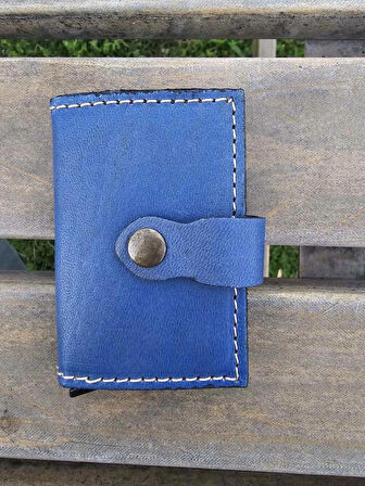 Hakiki Deri Akordiyon Cüzdan Kartlık