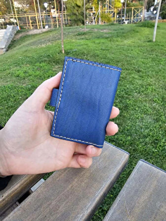 Hakiki Deri Akordiyon Cüzdan Kartlık