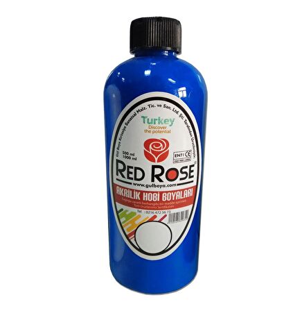 Akrilik Hobi Boyası Redrose 10 Renk  varyant 500ml