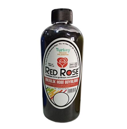 Akrilik Hobi Boyası Redrose 10 Renk  varyant 500ml