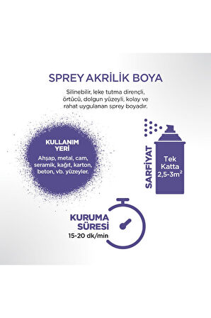 4005 Akrilik Sprey Boya Lila Ral-4005 Düz Renk