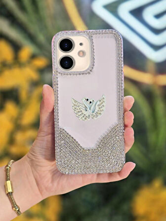 iPhone 11 Uyumlu 3 Boyutlu Karakterli Taşlı Premium Lux Koruyucu Telefon Kılıfı