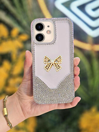 iPhone 11 Uyumlu 3 Boyutlu Karakterli Taşlı Premium Lux Koruyucu Telefon Kılıfı