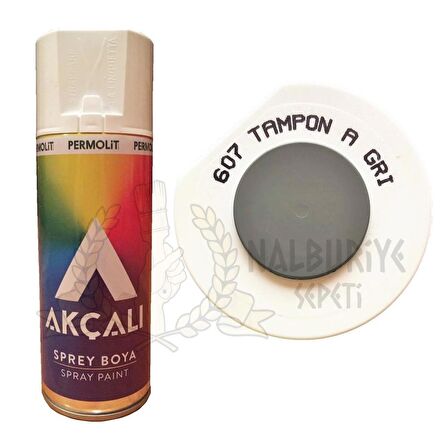 Akçalı Akrilik Sprey Boya TAMPON AÇIK GRİ 400 ml - RAL6002 - 607