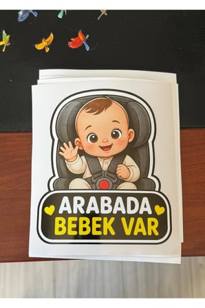Koç stüdyo Arabada Bebek Var Oto sticker 15x15