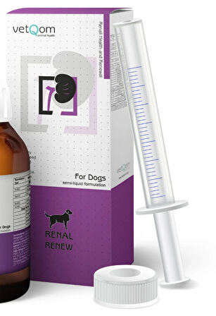 VetQom Köpek Renal Renew – Bobrek Sağlığı – 120 ml.