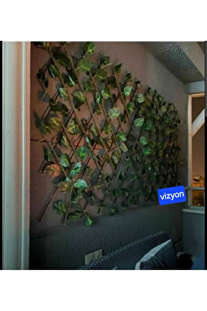yapay çit 60x300 cm ,açılır kapanır Ahşap Dekoratif Bahçe duvar çıtı 2 adet