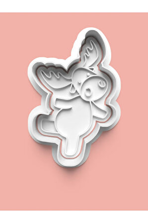 Sevimli Geyik Figürü Kurabiye Kalıbı Ve Şeker Hamuru Kalıbı