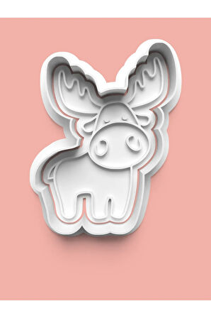 Sevimli Geyik Figürü Kurabiye Kalıbı Ve Şeker Hamuru Kalıbı