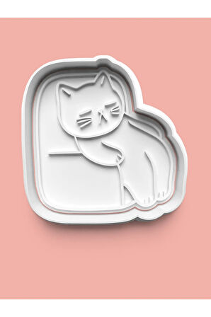 Uyuyan Kedi Kurabiye Kalıbı Ve Şeker Hamuru Kalıbı