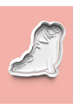 Yoga Yapan Pug Köpeği Figürü Kurabiye Kalıbı Ve Şeker Hamuru Kalıbı