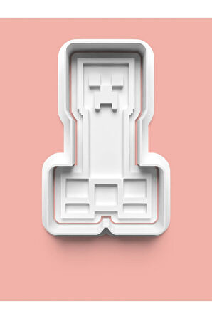 Minecraft Figürü Kurabiye Kalıbı Ve Şeker Hamuru Kalıbı