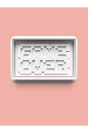 Game Over Oyun Sloganı Kurabiye Kalıbı Ve Şeker Hamuru Kalıbı