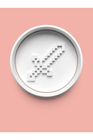 Minecraft Kılıcı Kurabiye Kalıbı Ve Şeker Hamuru Kalıbı