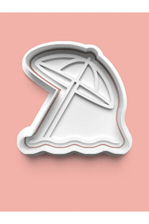 Tatil Kumsal Sahil Temalı Şemsiye Kurabiye Kalıbı Ve Şeker Hamuru Kalıbı