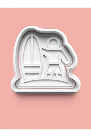 Sörf Temalı Kurabiye Kalıbı Ve Şeker Hamuru Kalıbı