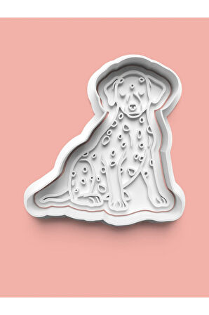 Dalmatian Köpek Figürü Kurabiye Kalıbı Ve Şeker Hamuru Kalıbı