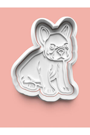 French Bulldog Köpek Figürü Kurabiye Kalıbı Ve Şeker Hamuru Kalıbı