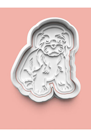 Ihasa Apso Köpek Figürü Kurabiye Kalıbı Ve Şeker Hamuru Kalıbı