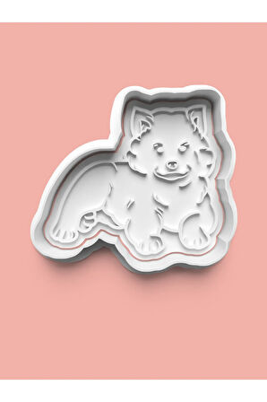 Samoyed Köpek Figürü Kurabiye Kalıbı Ve Şeker Hamuru Kalıbı