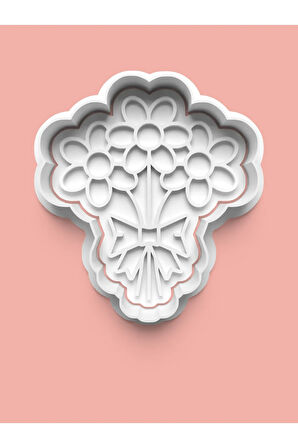 Buket Çiçek Kurabiye Kalıbı Ve Şeker Hamuru Kalıbı