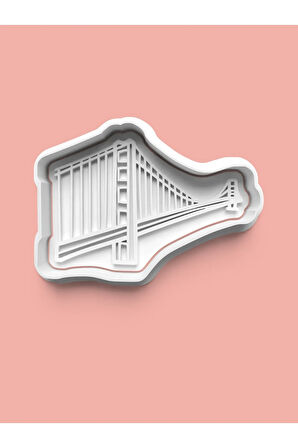 Golden Gate Köprüsü Kurabiye Kalıbı Ve Şeker Hamuru Kalıbı