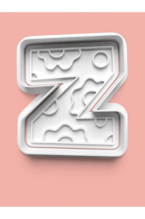 Desenli Z Harfi Kurabiye Kalıbı Ve Şeker Hamuru Kalıbı