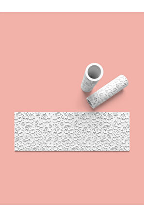 Hamur Seramik Polimer Kil Desen Verici Rulo Silindir 10 Cm Uzunluk 0882-2