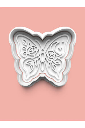 Desenli Kelebek Kurabiye Kalıbı Ve Şeker Hamuru Kalıbı 0919-2
