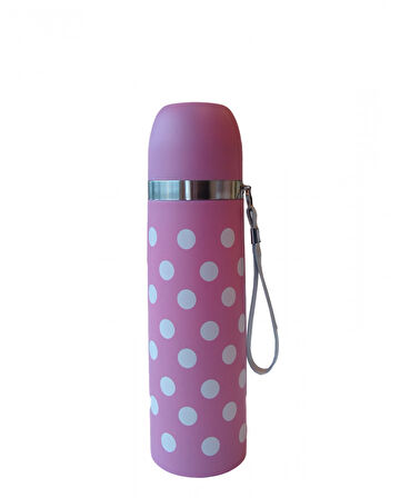 Sema Baby Puantiyeli Bebek Termosu 500 Ml - Pembe
