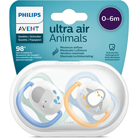 Avent Air Animals 2Li Emzik 0-6 Ay - Erkek