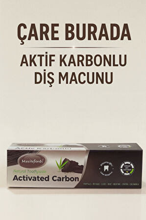 Mecitefendi - Aktif Karbonlu Doğal Diş Macunu 75 Ml (Ekstra Beyazlık)