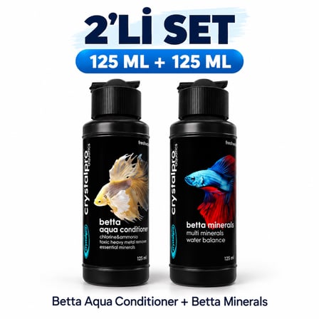 Crystalpro Betta Conditioner ve Minerals 2 li set  01.2029