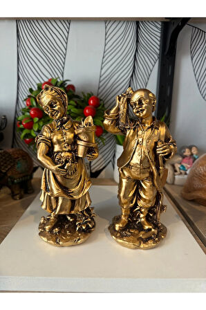 Dekoratif 2’li dede nine biblo polyester