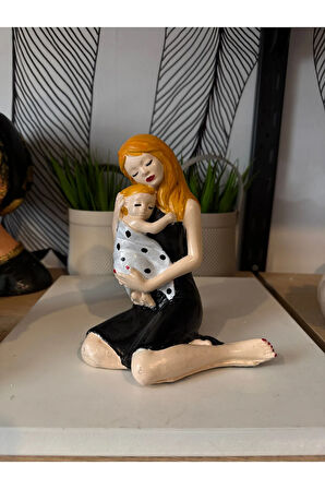 Dekoratif anne bebek biblo polyester