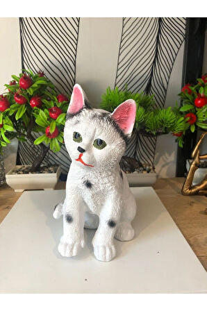 Dekoratif Kedi Biblo Polyester