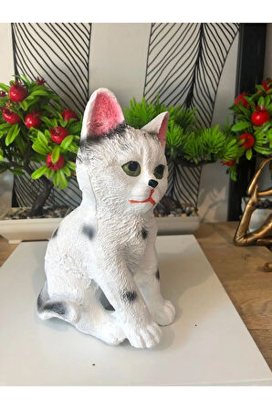 Dekoratif Kedi Biblo Polyester