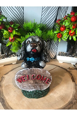 Dekoratif Welcome Köpek Biblo Polyester