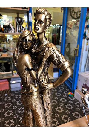Dekoratif Sevgili Biblo Büyük Boy Polyester Gold