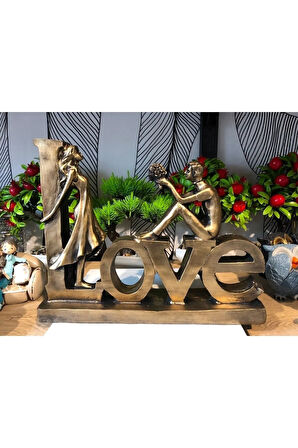 Dekoratif love sevgili biblo polyester