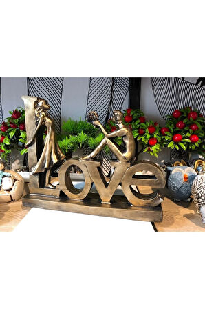 Dekoratif love sevgili biblo polyester