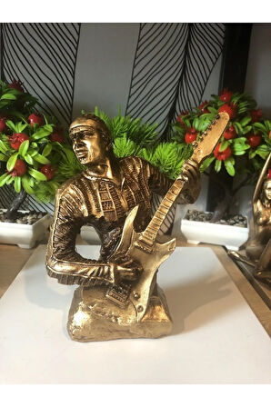 Dekoratif gitar çalan adam jazzcı müzisyen biblo polyester