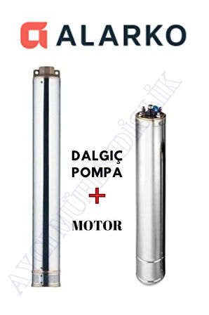 Alarko 4sdm6/8 1hp - 0,75KW Monoaze Dalgıç Pompa (Çıkış Çapı 1 1/2")